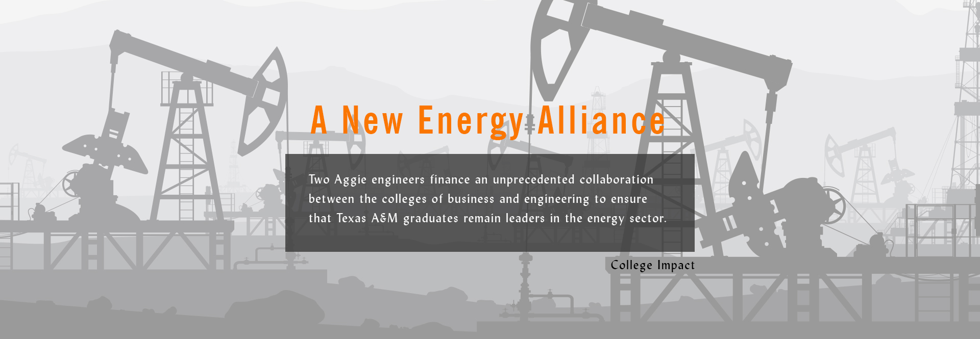 College Impact A New Energy Alliance Texas A M Foundation Spirit Magazine